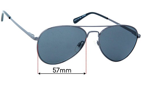 Sunglass Fix Replacement Lenses for Specsavers Duke - 57mm Wide 