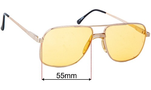Sunglass Fix Replacement Lenses for St. Moritz Tex  - 55mm Wide 