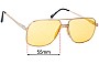 Sunglass Fix Replacement Lenses for St. Moritz Tex  - 55mm Wide 