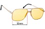 Sunglass Fix Lentes de Repuesto para St. Moritz Tex - 55mm Wide 