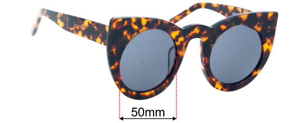 Zeelool Ophelia P0290 Replacement Sunglass Lenses - 50mm Wide