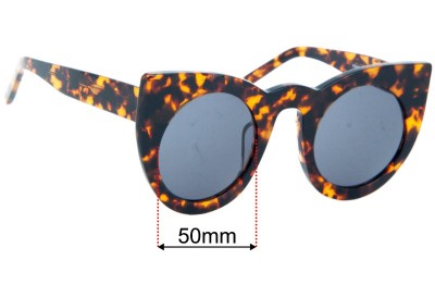 Zeelool Ophelia P0290 Replacement Sunglass Lenses - 50mm Wide 