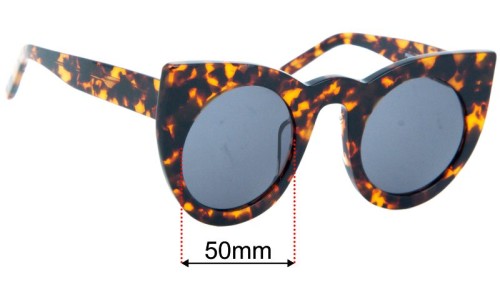 Sunglass Fix Replacement Lenses for Zeelool Ophelia P0290 - 50mm Wide 