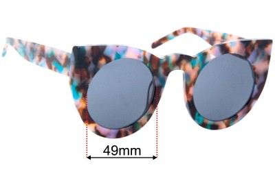 Zeelool Ophelia VFP0290 Replacement Lenses 49mm wide 