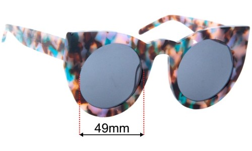 Sunglass Fix Replacement Lenses for Zeelool Ophelia VFP0290 - 49mm Wide 