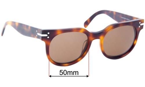 Sunglass Fix Replacement Lenses for Celine CL 41080/S - 50mm Wide 
