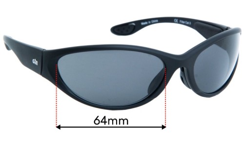 Sunglass Fix Replacement Lenses for Gill Classic - 64mm Wide 