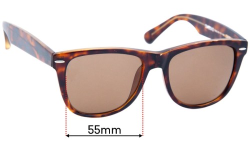 Sunglass Fix Replacement Lenses for Glassing Soul  - 55mm Wide 