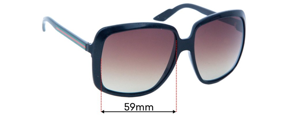 Sunglass Fix Replacement Lenses for Gucci GG3108/S - 59mm Wide