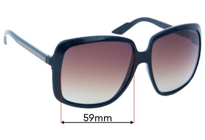 Sunglass Fix Replacement Lenses for Gucci GG3108/S - 59mm wide 