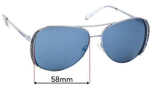 Sunglass Fix Lentes de Repuesto para Michael Kors MK1082 Chelsea Glam - 58mm Wide 