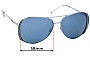 Sunglass Fix Lentes de Repuesto para Michael Kors MK1082 Chelsea Glam - 58mm Wide 