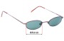 Sunglass Fix Replacement Lenses for Perry Ellis Pea - 44mm Wide 