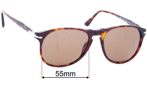Sunglass Fix Replacement Lenses for Persol 6649-S - 55mm Wide 