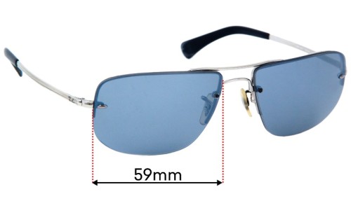 Ray Ban RB3497 Replacement Lenses 59mm wide 