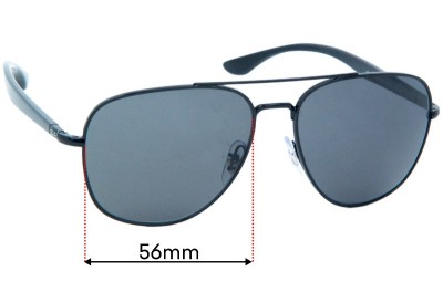 Ray Ban RB3683 Replacement Lenses 56mm wide 