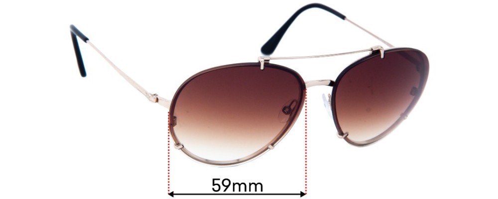 Sunglass Fix Replacement Lenses for Tom Ford Dickon TF527 - 59mm Wide