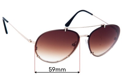Tom Ford Dickon TF527 Replacement Sunglass Lenses - 59mm Wide 