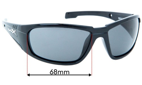 Wiley X Boss Ersatzlinsen 68mm wide 