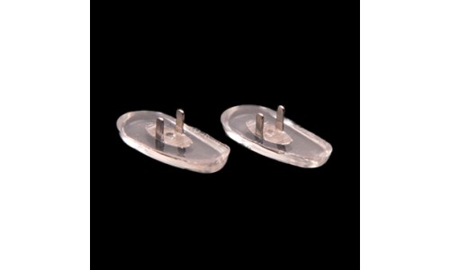 15mm Tear Shaped Clip on Silver Nose Pads 