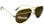 Sunglass Fix Replacement Lenses for Ray Ban B&L Aviator RB3025 - 58mm Wide 