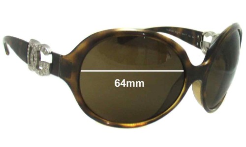 Dolce & Gabbana DG6030 Replacement Lenses 64mm wide 