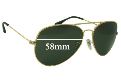 Ray Ban B&L RB3025L Replacement Lenses 58mm wide 