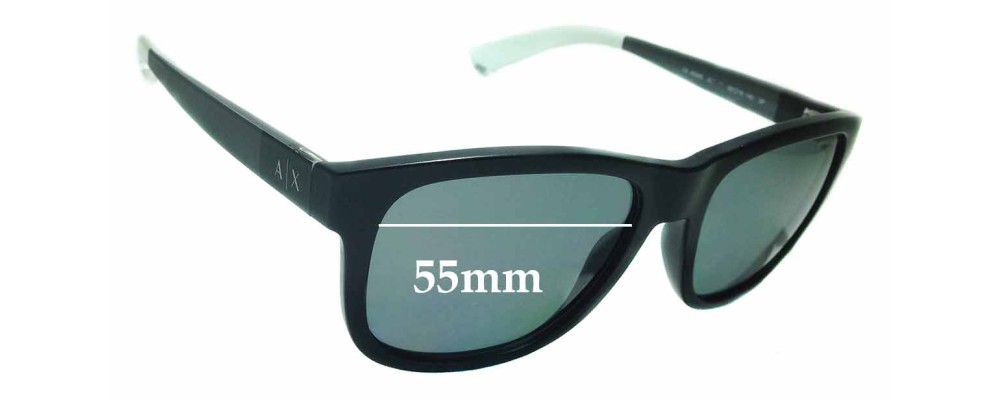 Sunglass Fix Replacement Lenses for Armani Exchange AX 4054S - 55mm Wide