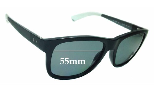 Sunglass Fix Replacement Lenses for Armani Exchange AX 4054S - 55mm Wide 