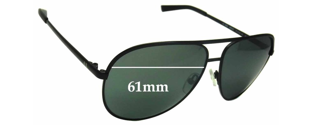 Sunglass Fix Replacement Lenses for Armani Exchange AX 2002 - 61mm Wide
