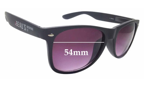 Sunglass Fix Replacement Lenses for Beau's Brewing Co Unknown Model - 54mm Wide 