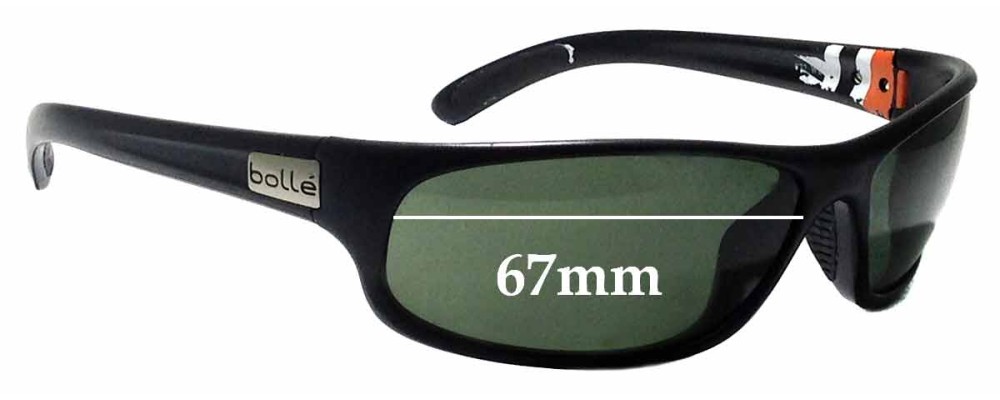 Sunglass Fix Replacement Lenses for Bolle Anaconda 11772 - 67mm Wide