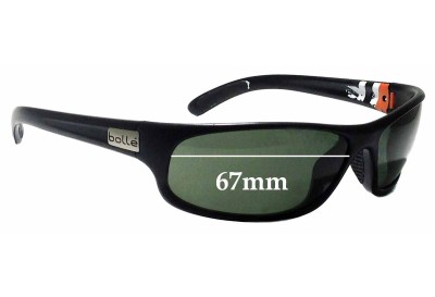 Sunglass Fix Replacement Lenses for Bolle Anaconda 11772 - 67mm Wide 
