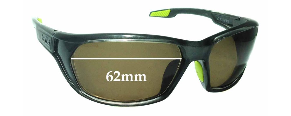 Sunglass Fix Replacement Lenses for Bolle Aravis - 62mm Wide