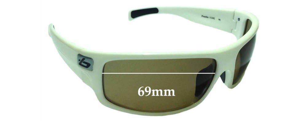 Sunglass Fix Replacement Lenses for Bolle Piranha - 69mm Wide