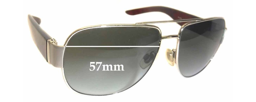 Sunglass Fix Replacement Lenses for Burberry B 3042 - 57mm Wide