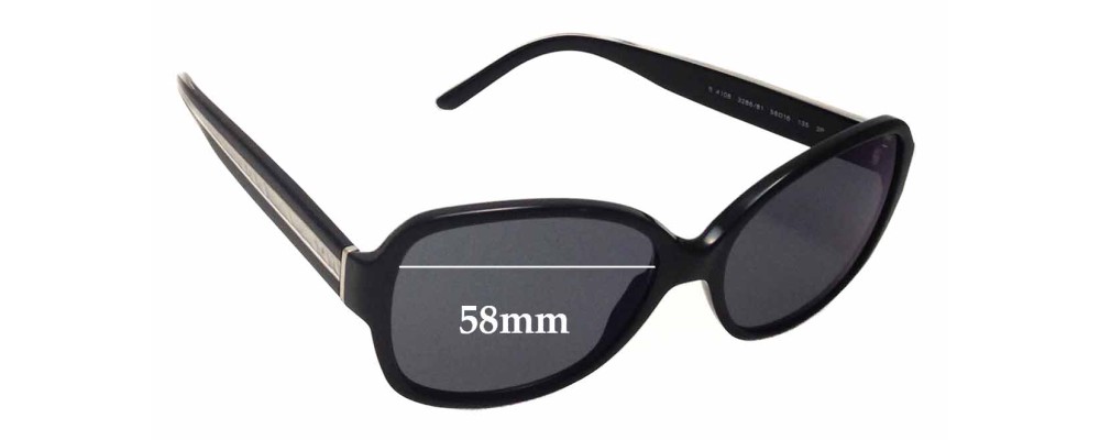 Sunglass Fix Replacement Lenses for Burberry B 4108 - 58mm Wide