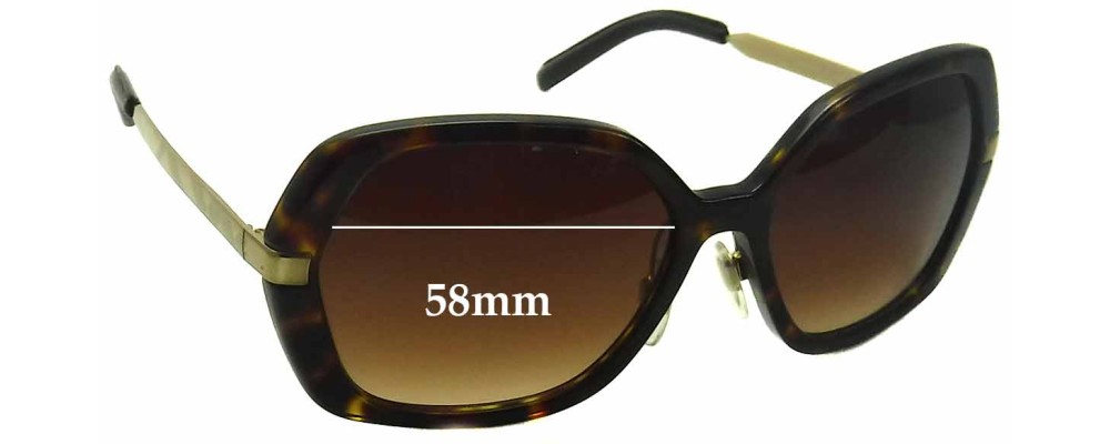 Sunglass Fix Replacement Lenses for Burberry B 4153-Q - 58mm Wide