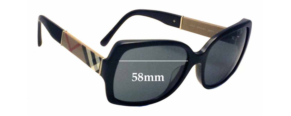 Sunglass Fix Replacement Lenses for Burberry B 4160 - 58mm Wide