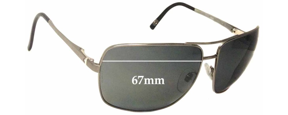 Sunglass Fix Replacement Lenses for Bvlgari 5019 - 67mm Wide