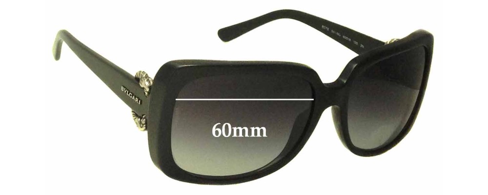 Sunglass Fix Replacement Lenses for Bvlgari 8076 - 60mm Wide