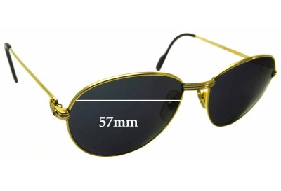 Cartier 1988 Replacement Lenses 57mm wide 