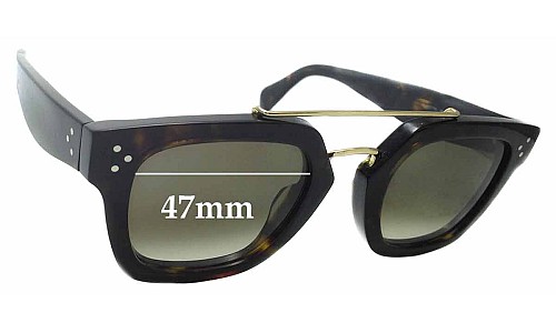 Sunglass Fix Replacement Lenses for Celine CL 41077/S - 47mm Wide 