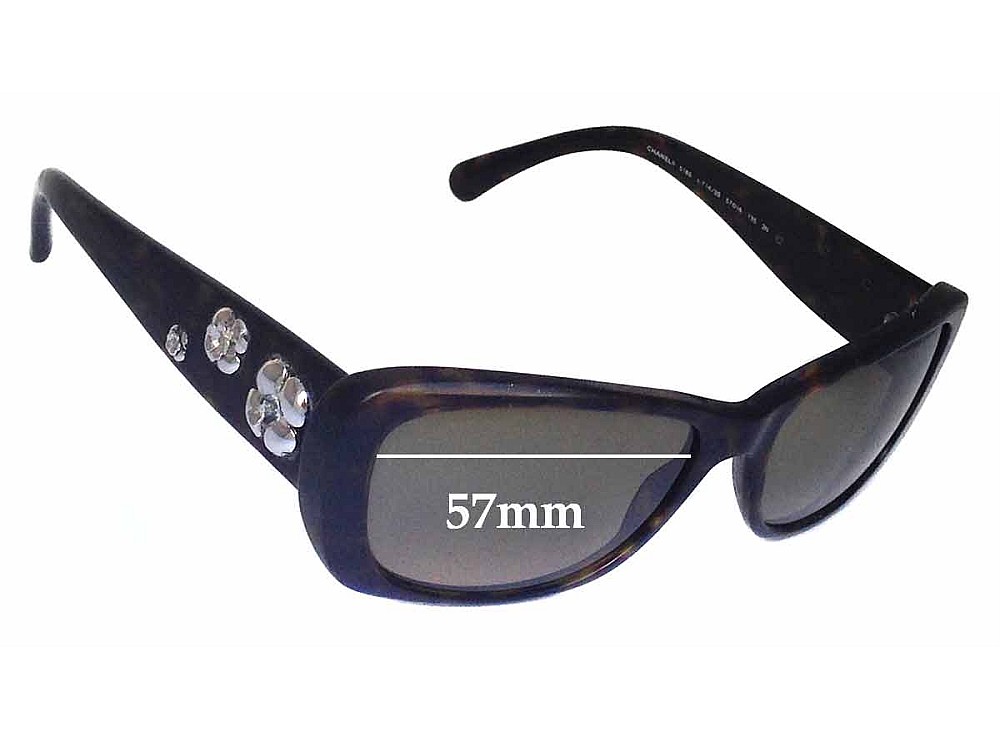 Sunglass Fix Lentes de Repuesto para Chanel 5186 - 57mm Wide Sunglass Fix Lentes de Repuesto para Chanel 5186 - 57mm Wide