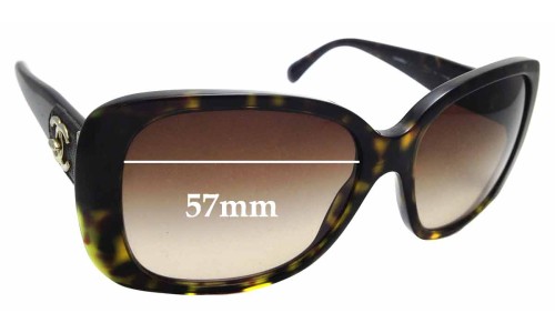 Sunglass Fix Replacement Lenses for Chanel 5234 - 57mm Wide 