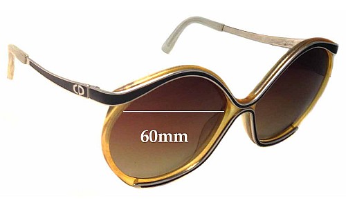 Sunglass Fix Replacement Lenses for Christian Dior 2085 - 60mm Wide 