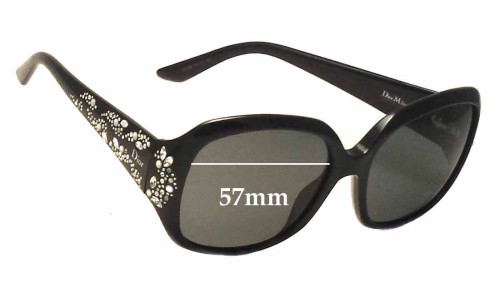 Sunglass Fix Replacement Lenses for Christian Dior Minuit  - 57mm Wide 