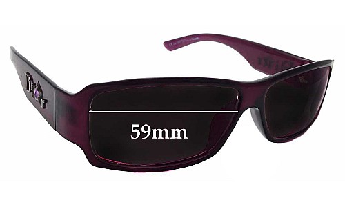 Sunglass Fix Replacement Lenses for Christian Dior Shiny 1 - 59mm Wide 