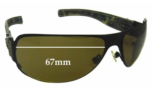 Sunglass Fix Replacement Lenses for Chrome Hearts Deviant 1 - 67mm Wide 