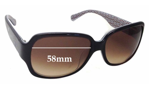 Sunglass Fix Replacement Lenses for Coach S781A Habiba - 58mm Wide 